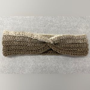 Women’s Wool Headband/Ear Warmer In Beige to Brown Ombré
